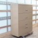 Brown 42" 4 Drawer Flip Front Lateral File Cabinet, Locking